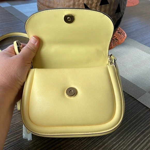 Kate Spade Butter Yellow Puffy Mini Top Handle Bag NWOT - Picture 5 of 6